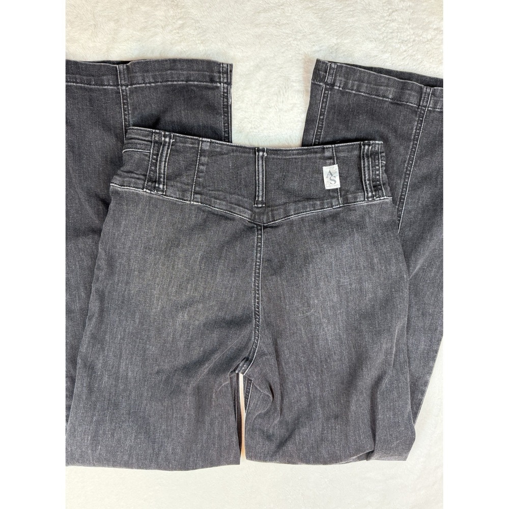 Altar'd State Washed Black Flare Jeans High Rise Seam Detail Size 26 PSPP104 - Picture 2 of 7